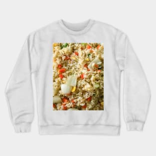 Fried rice textured background Crewneck Sweatshirt